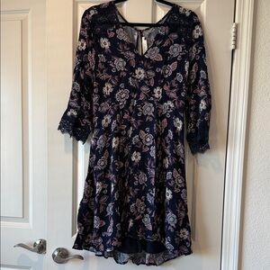 Astr Floral Midi Dress